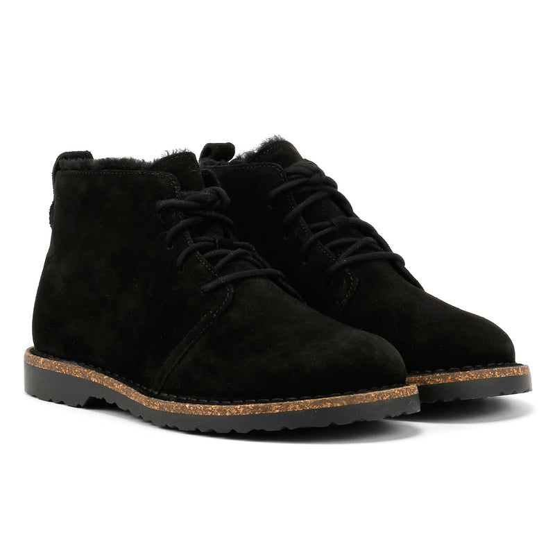 Birkenstock Uppsala Mid Shearling Suede Women's Black Boots