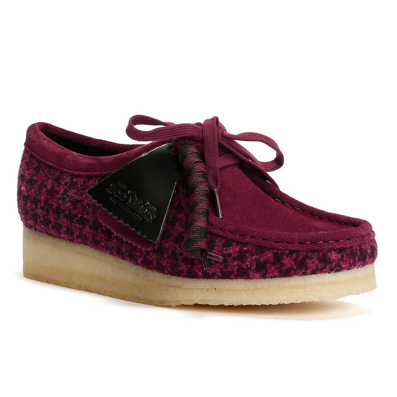 Clarks Originals Wallabee Harris Tweed Women's Purple Shoes