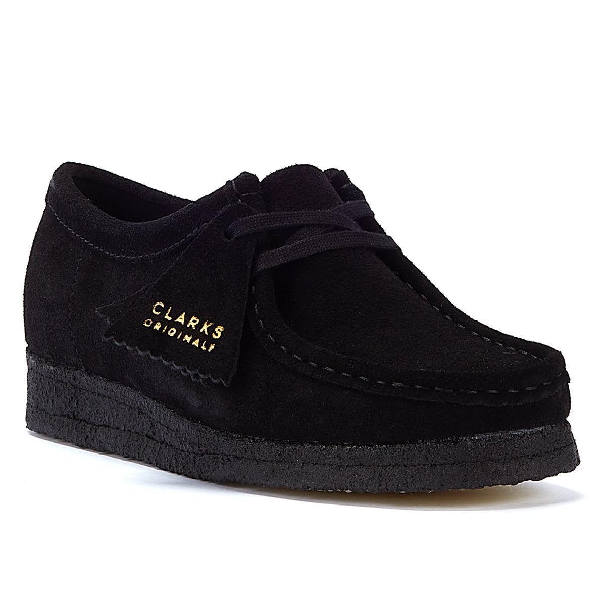 Clarks Originals Wallabee Suede Womens Black Shoes