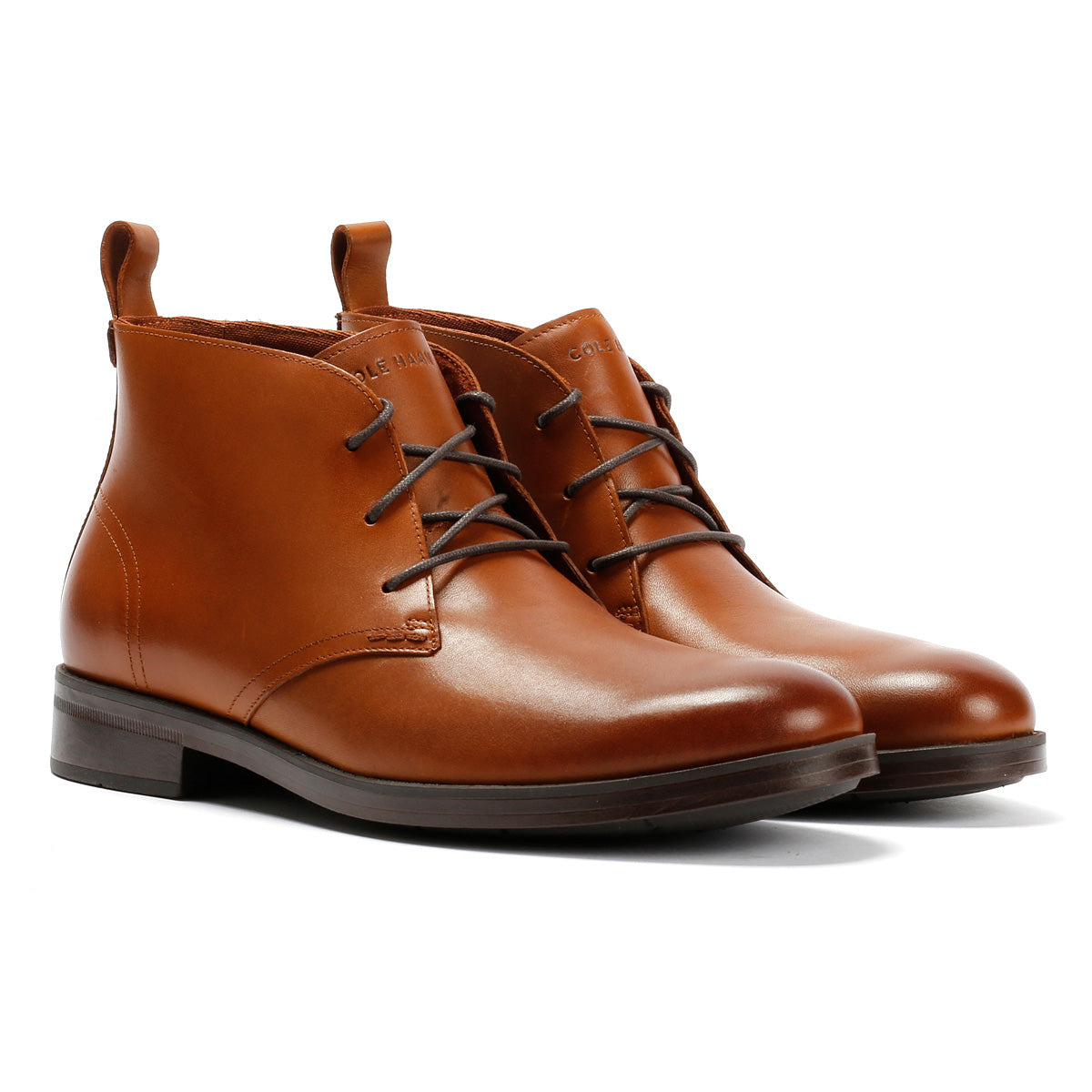 Cole Haan Newmark Grand Flexcraft Leather Men's Tan Chukka Boots