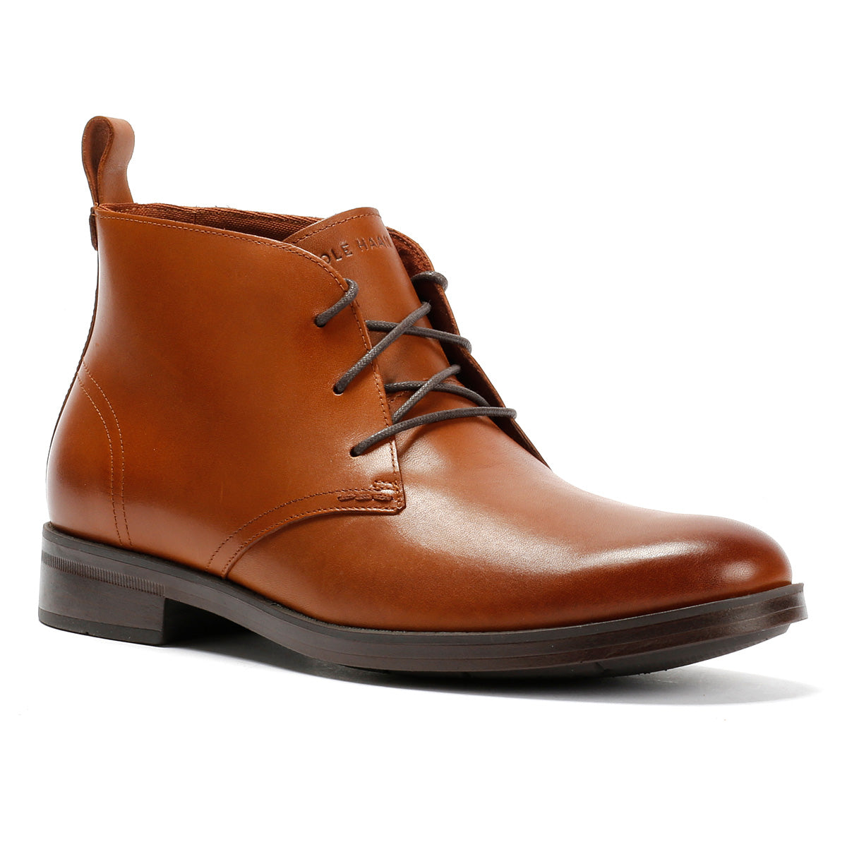 Cole Haan Newmark Grand Flexcraft Leather Men's Tan Chukka Boots