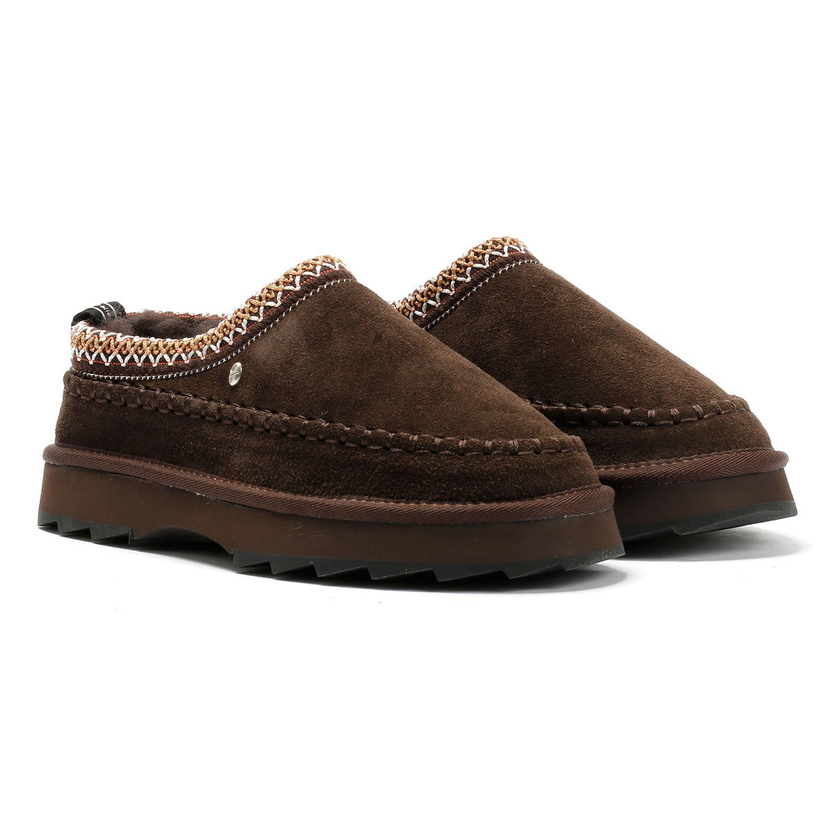 Emu Australia Sharky Adventure Scuff Suede Women's Chocolate Slippers