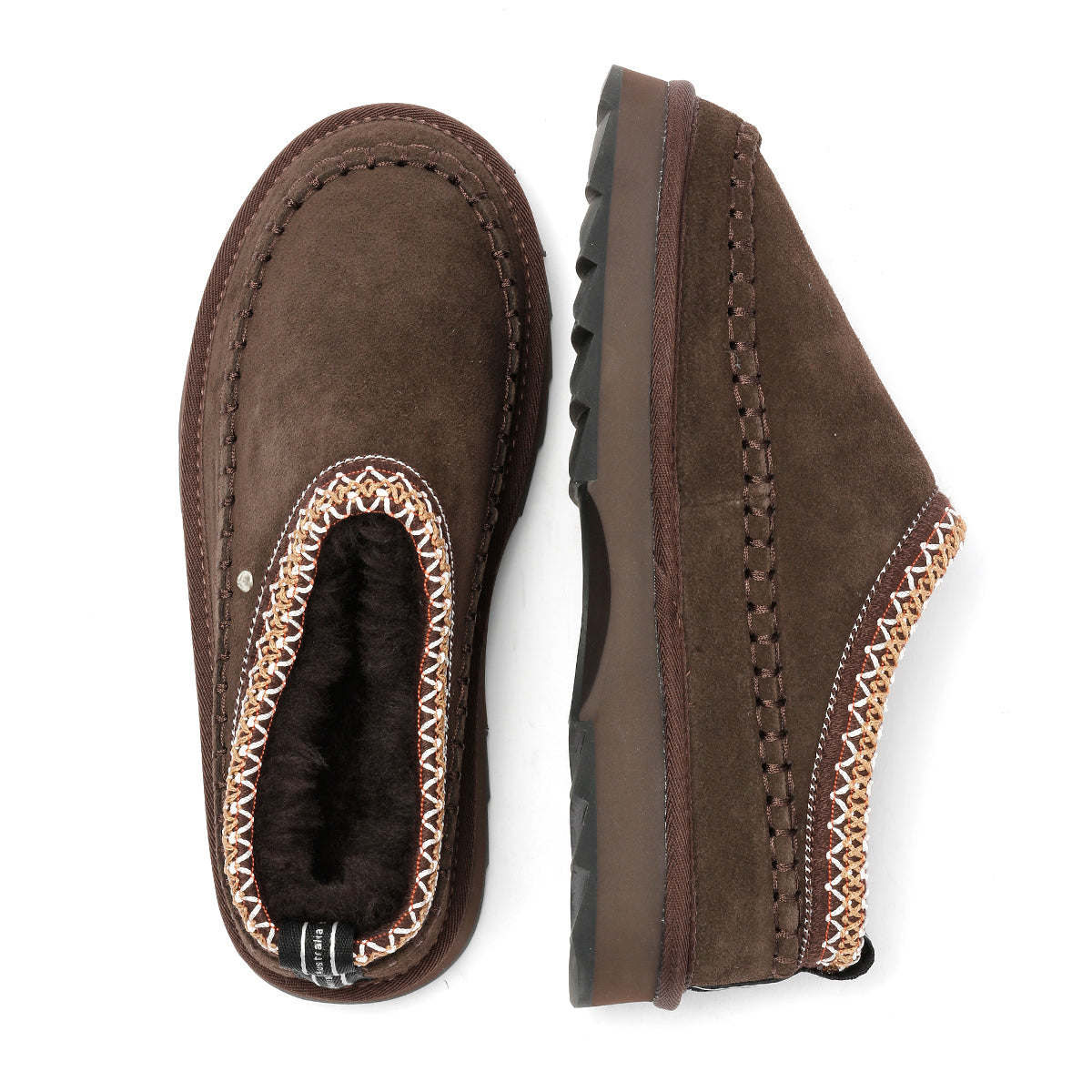Emu Australia Sharky Adventure Scuff Suede Women's Chocolate Slippers