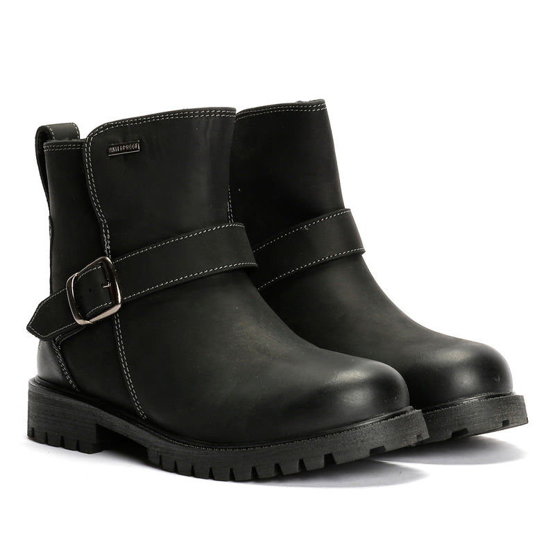 Hush Puppies Wakely Leather Women's Black Boots