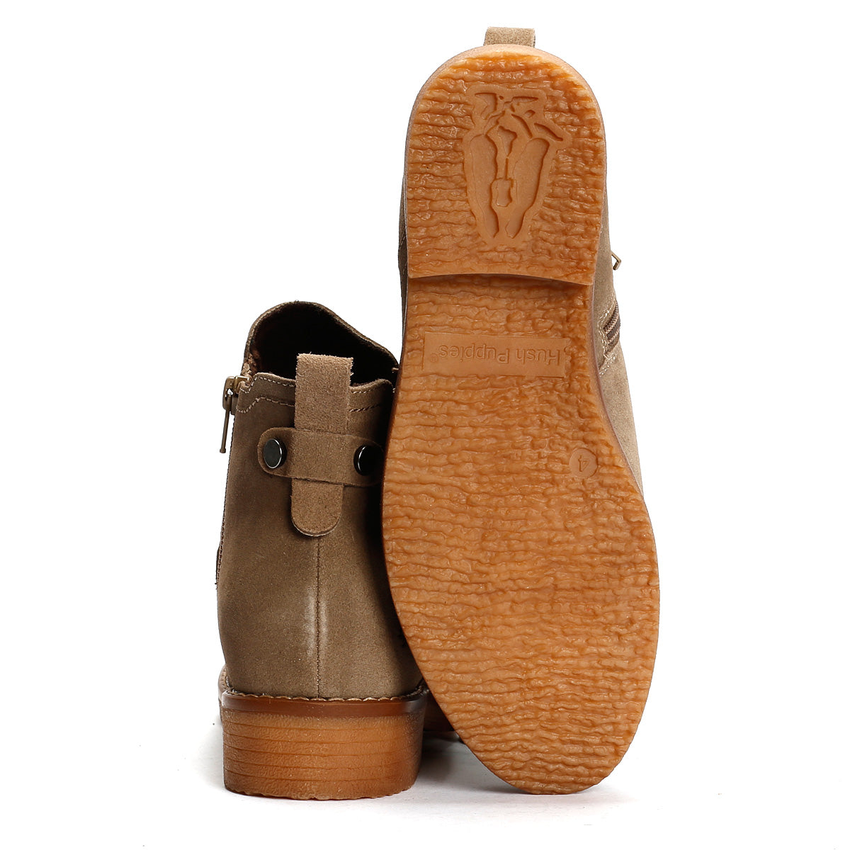 Hush Puppies Maddy Wide Suede Women's Brown Boots