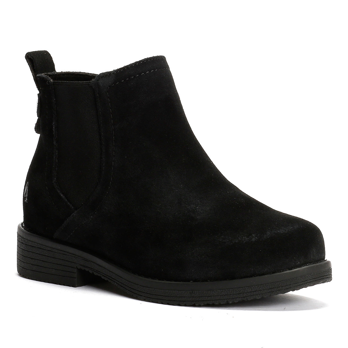 Hush Puppies Maddy Wide Suede Women's Black Boots