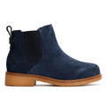 Hush Puppies Maddy Wide Suede Women's Navy Flat Chelsea Boots