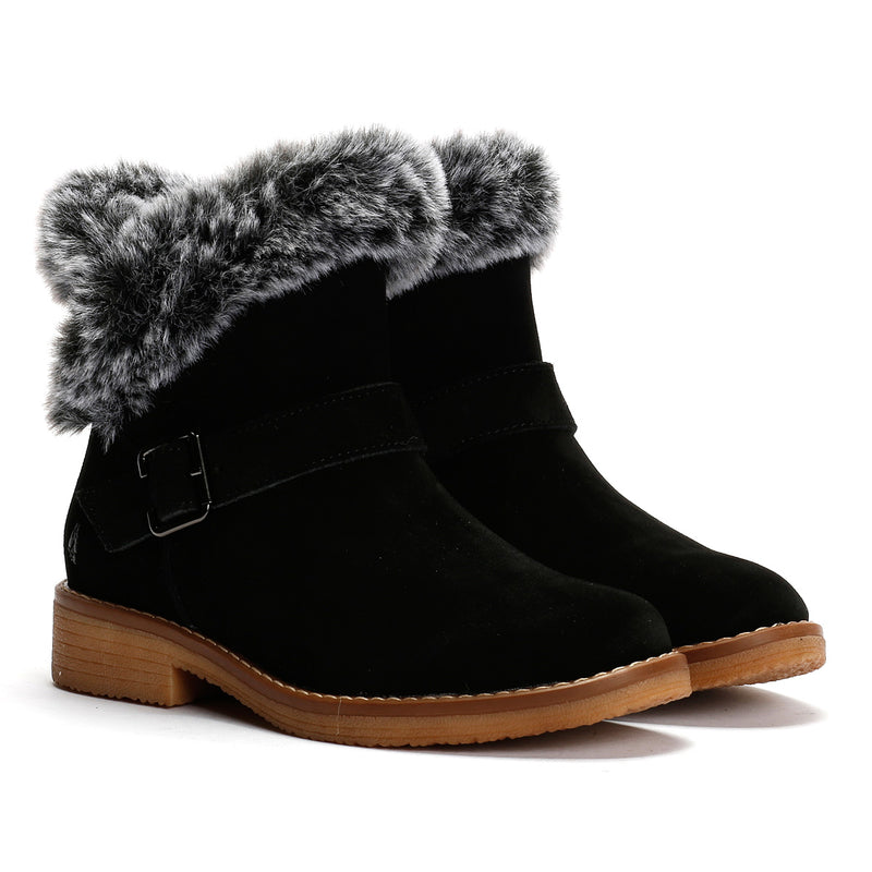 Hush Puppies Hannah Suede Women's Black Boots