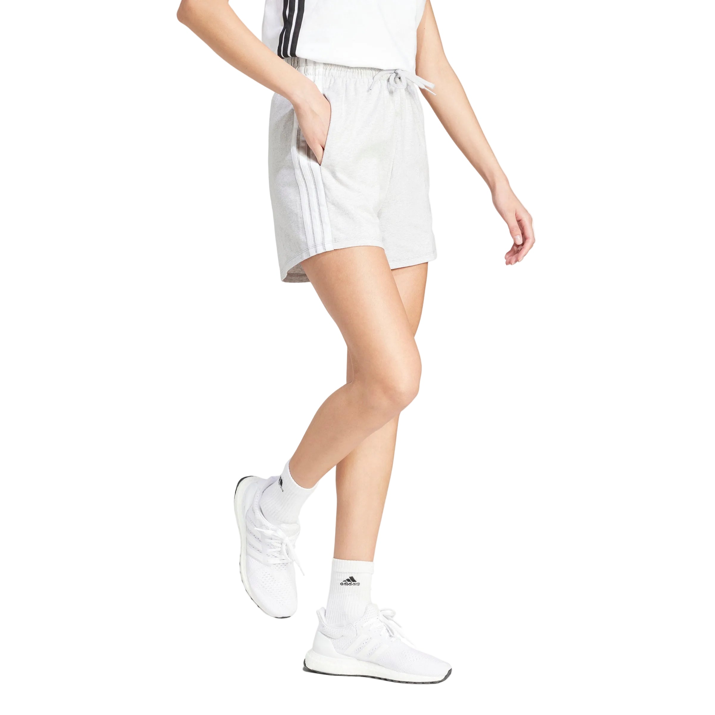 Adidas W 3S SJ Women's Light Grey/White Shorts