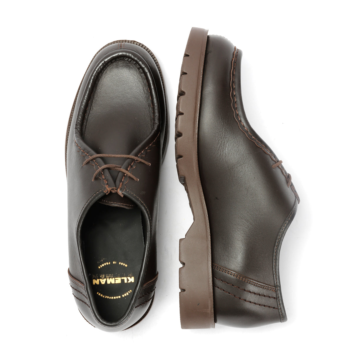 Kleman Padror Leather Men's Brown Lace-Up Shoes