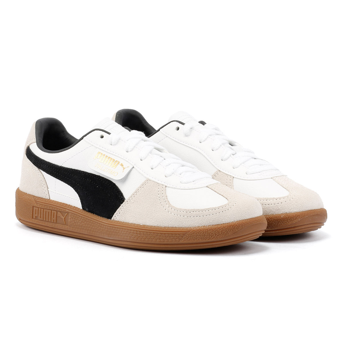 Puma Palermo Leather White/Black Trainers