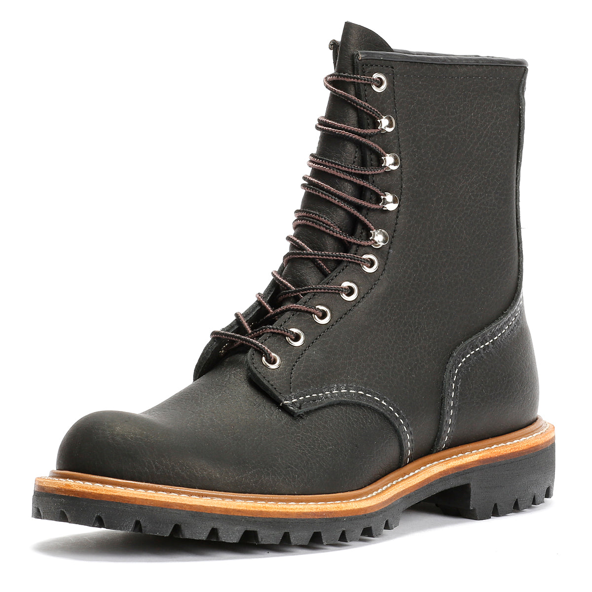 Red Wing 4501 8-Inch Logger Oil Leather Men's Black Boots