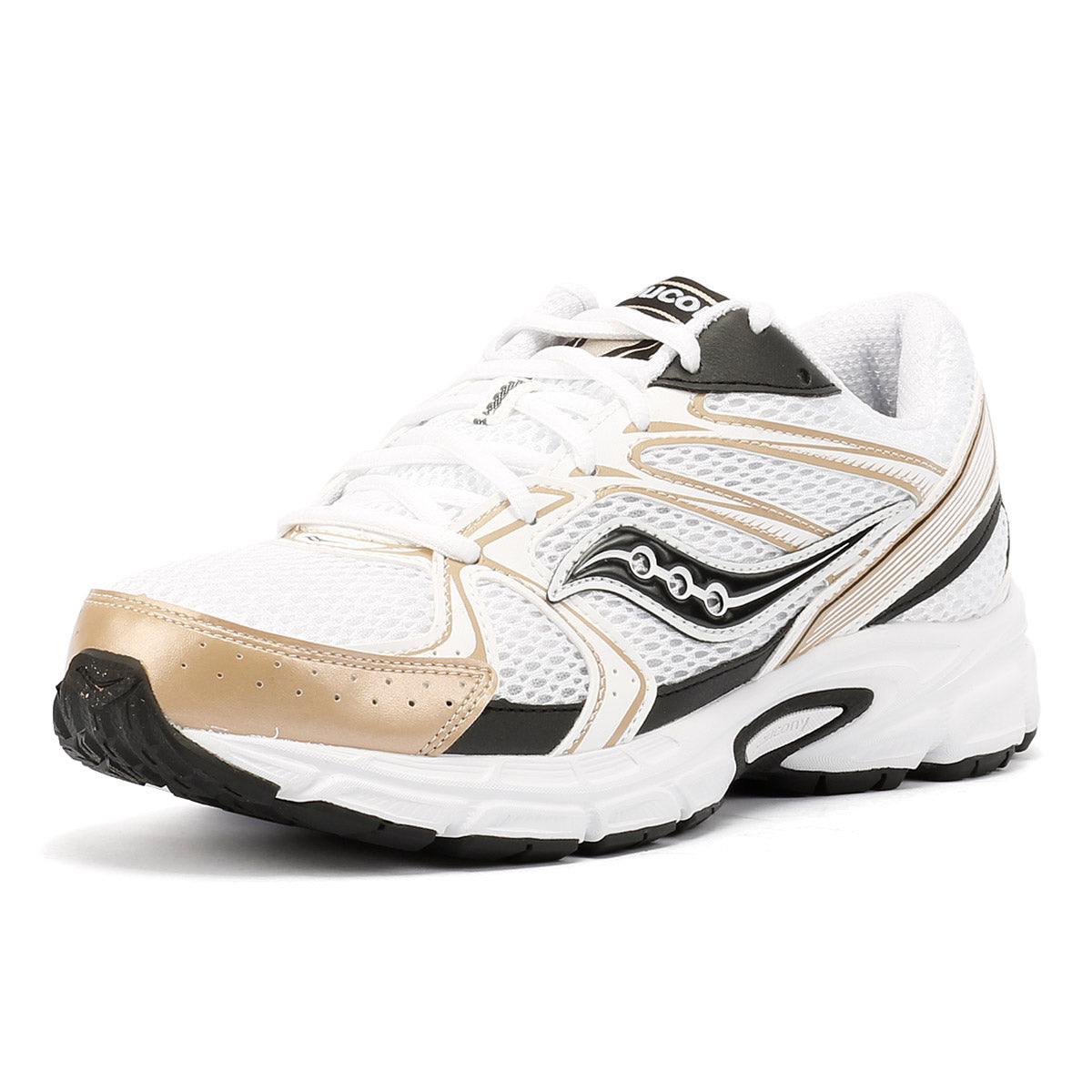 Saucony Millennium White/Gold/Black Trainers