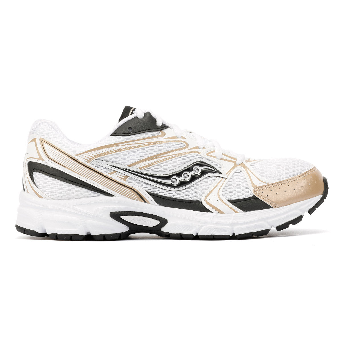 Saucony Millennium White/Gold/Black Trainers