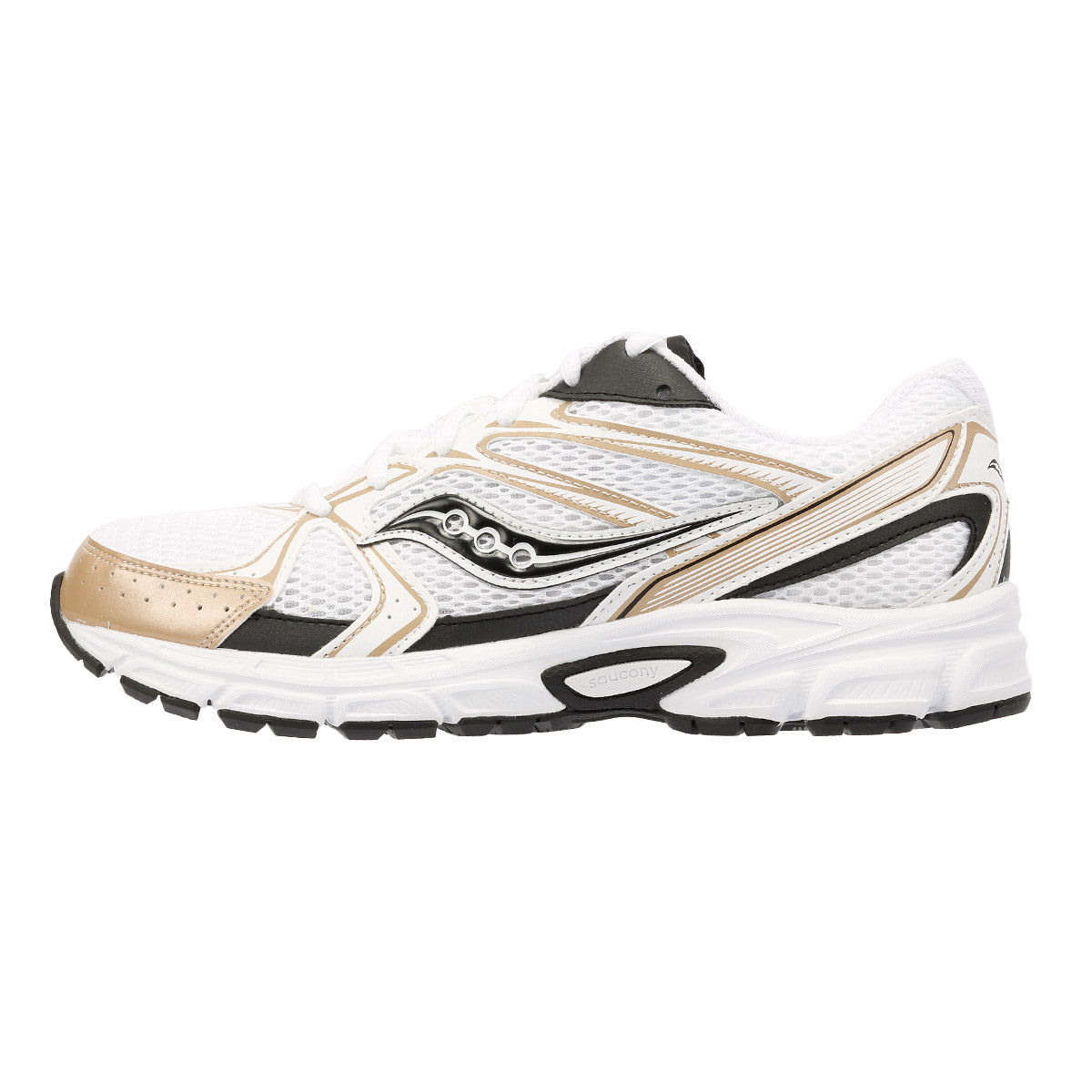 Saucony Millennium White/Gold/Black Trainers