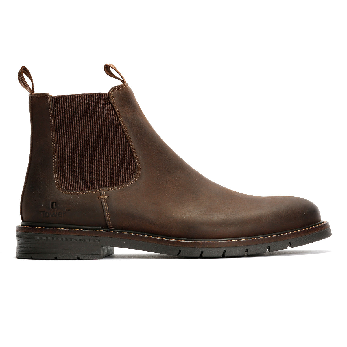 Tower London Harbour Leather Men's Dark Brown Chelsea Boots