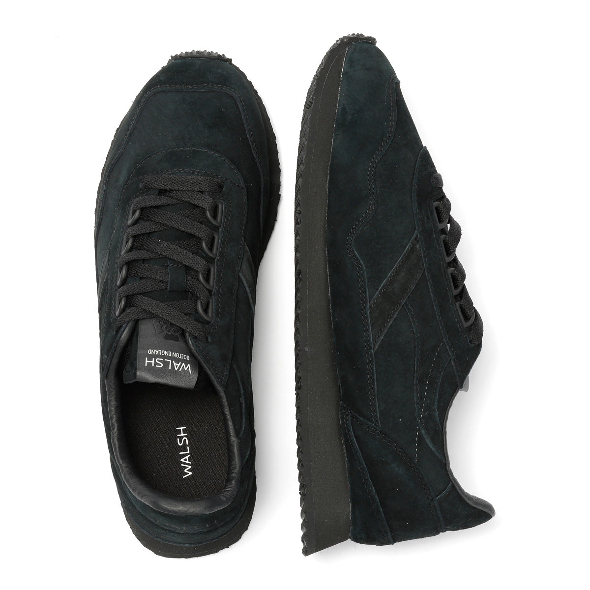 Walsh Ensign Leather Men's Black Trainers