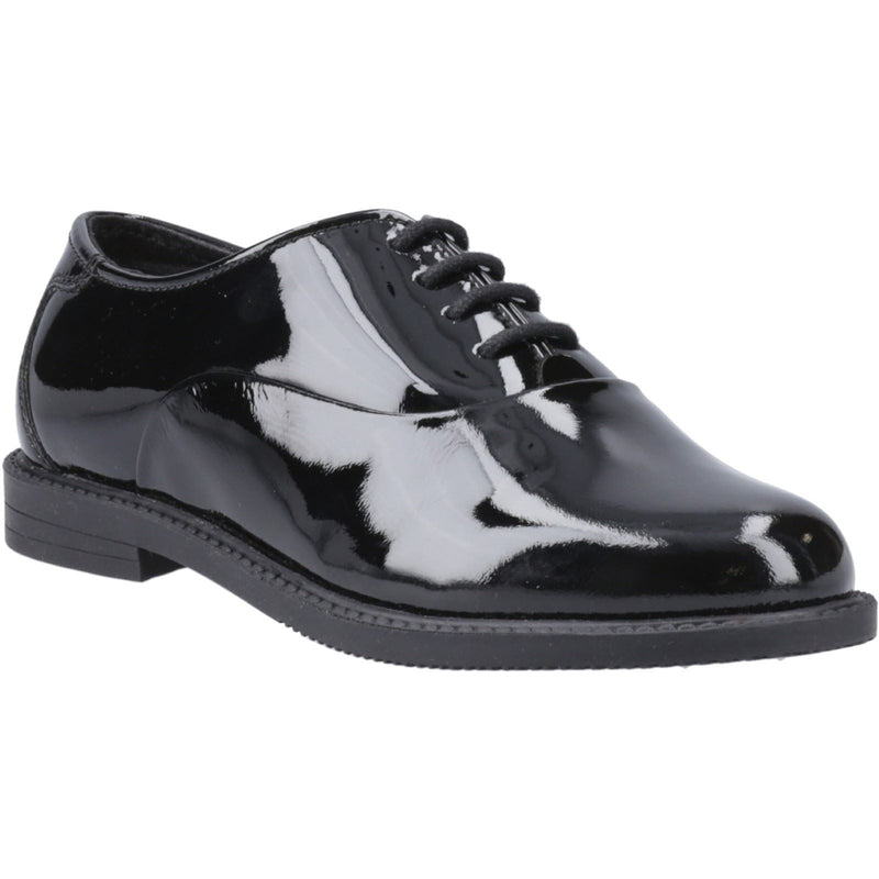 Hush Puppies Nellie Patent Leather Junior Black Oxford Shoes