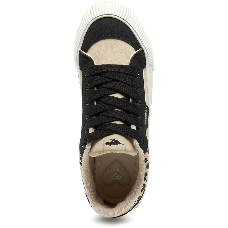 Rocket Dog Cheery Blocked Cotton Women's Black/Natural Trainers