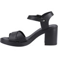 Hush Puppies Georgia Leather Women's Black/Snake Sandals