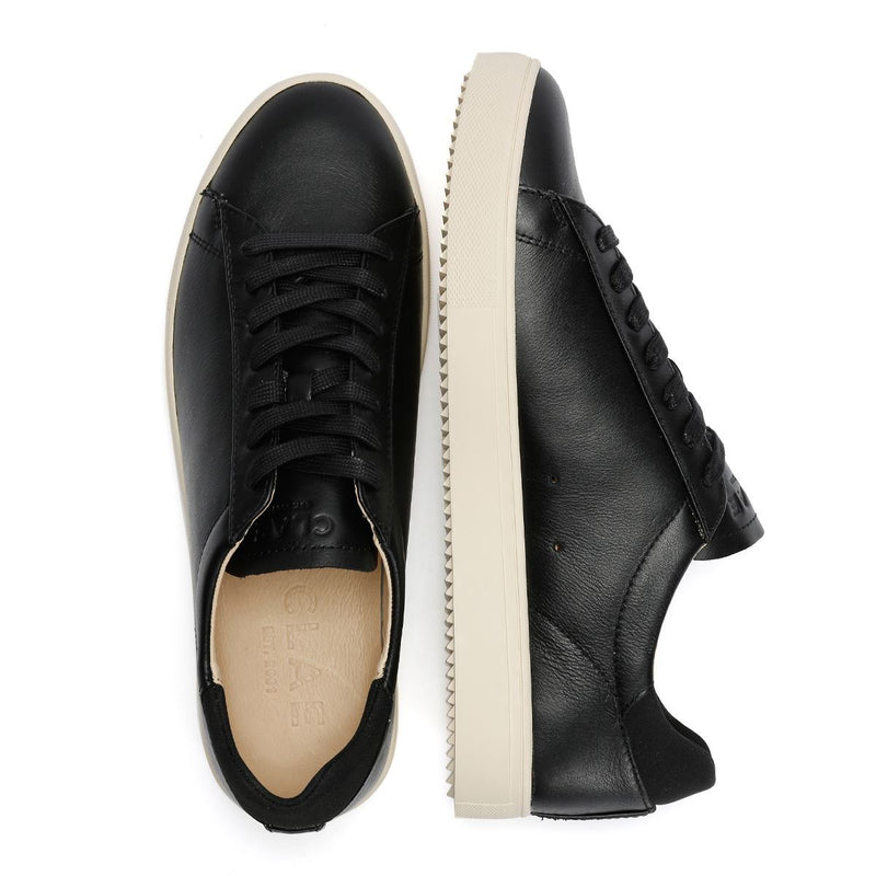 Clae Bradley Milled Leather Men's Black Trainers
