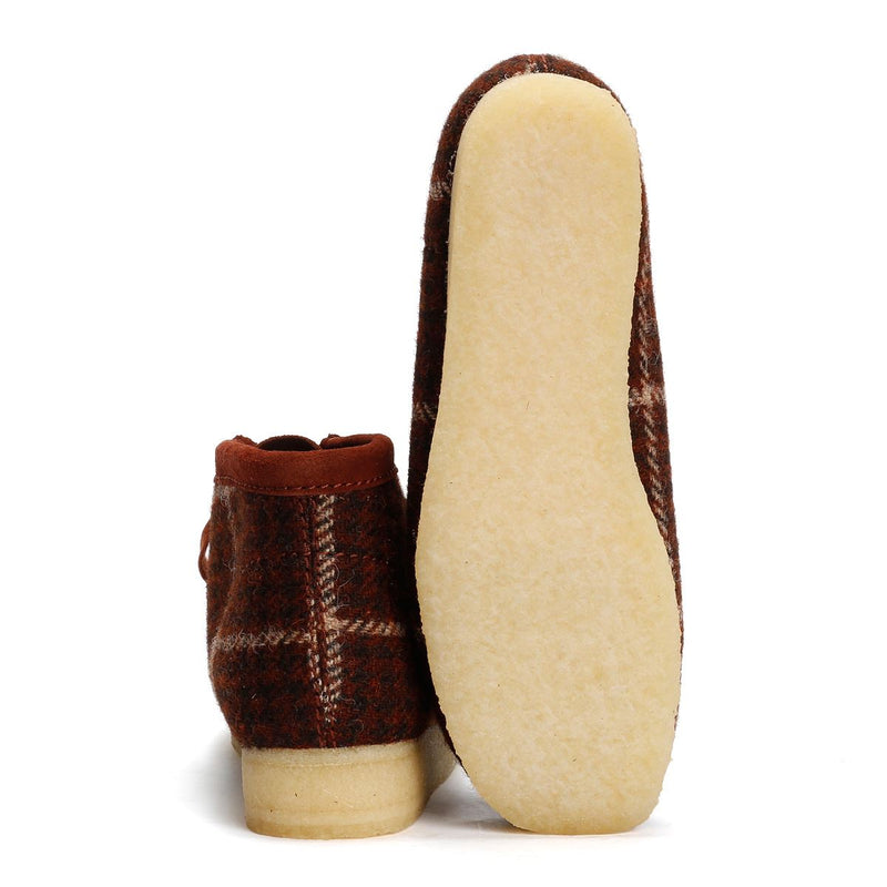 Clarks Originals Wallabee Harris Tweed Men's Rust Boots