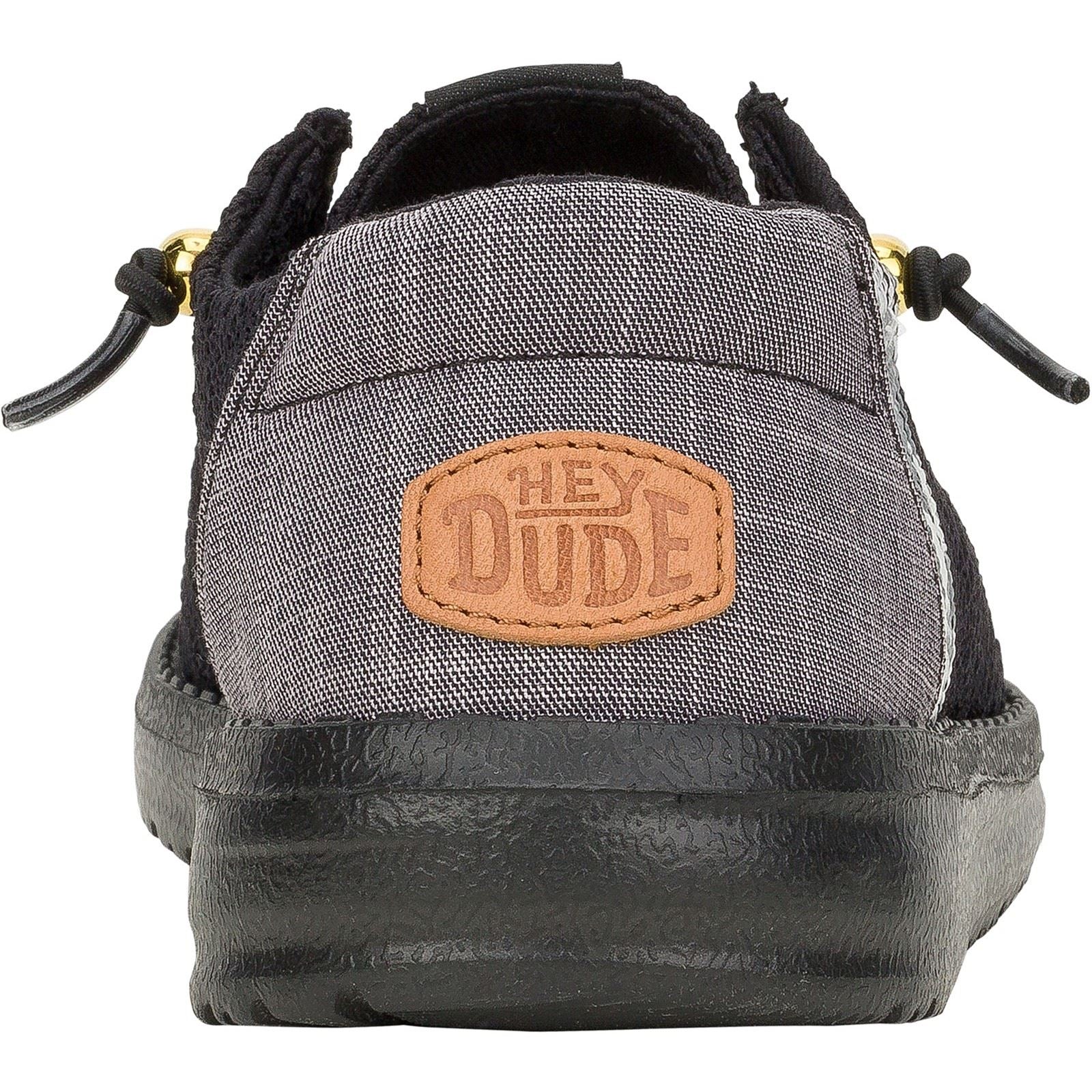 HEYDUDE Wendy Boho Crochet Synthetic Women's Black Shoes