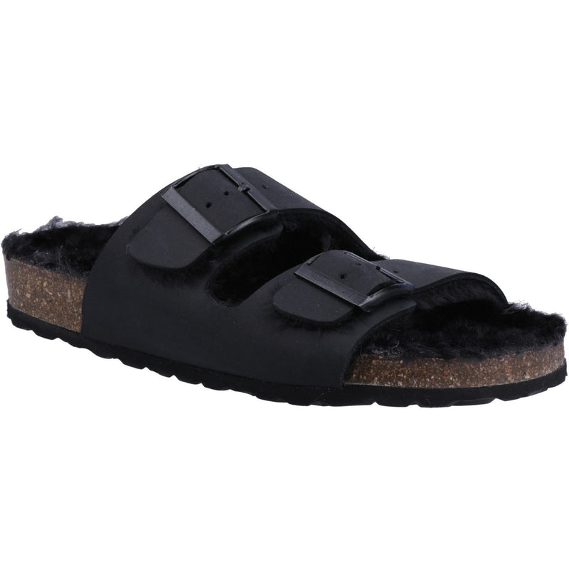 Hush Puppies Jessie Leather Women's Black Slippers