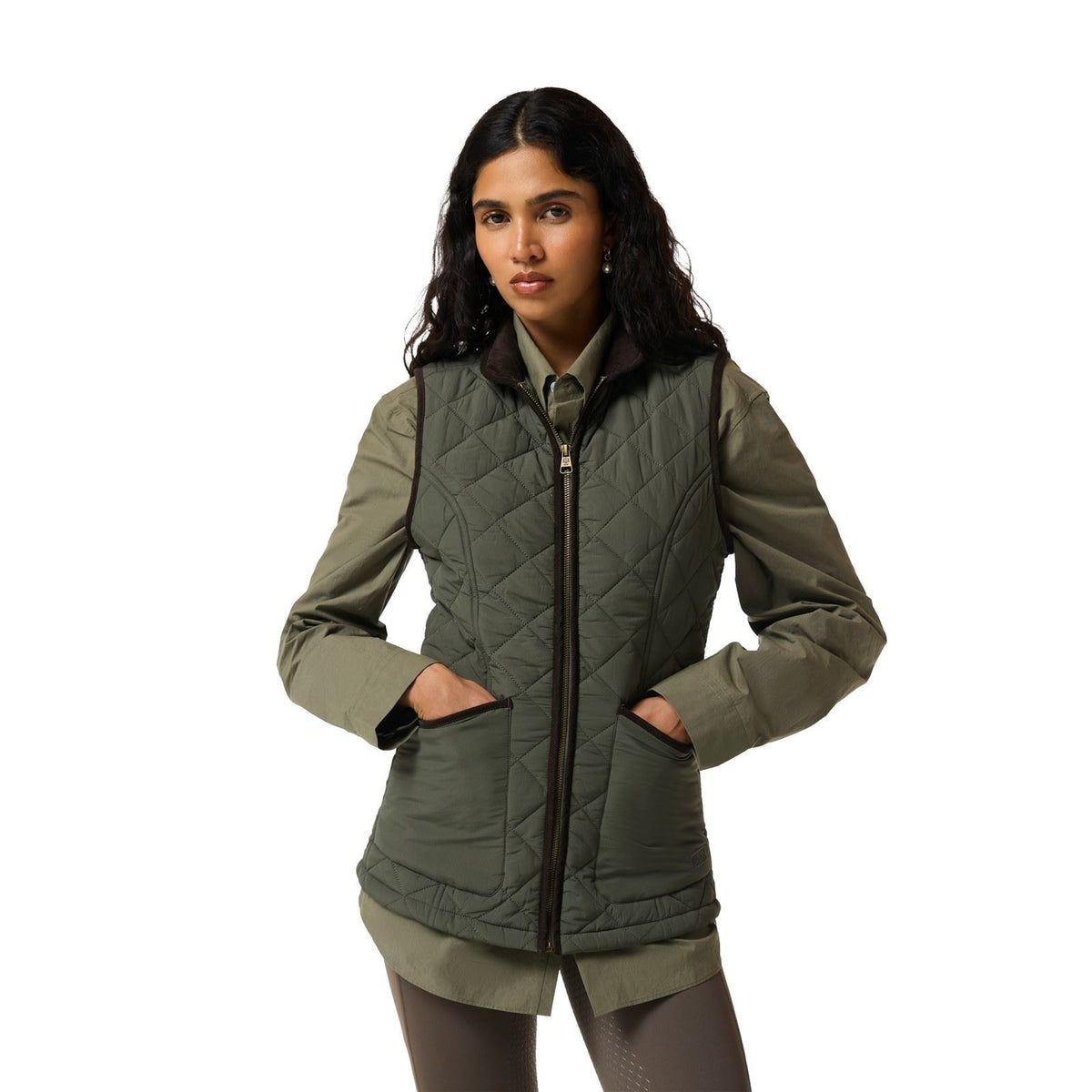 Hunter Original Short Quilted Gilet Women's Green Gilets