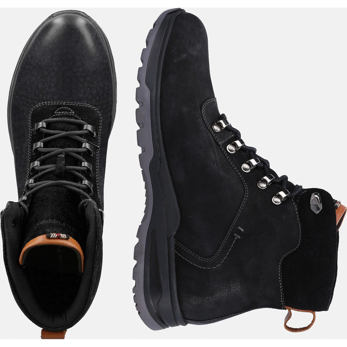 Hush Puppies Paul Leather Men's Black Nubuck Boots