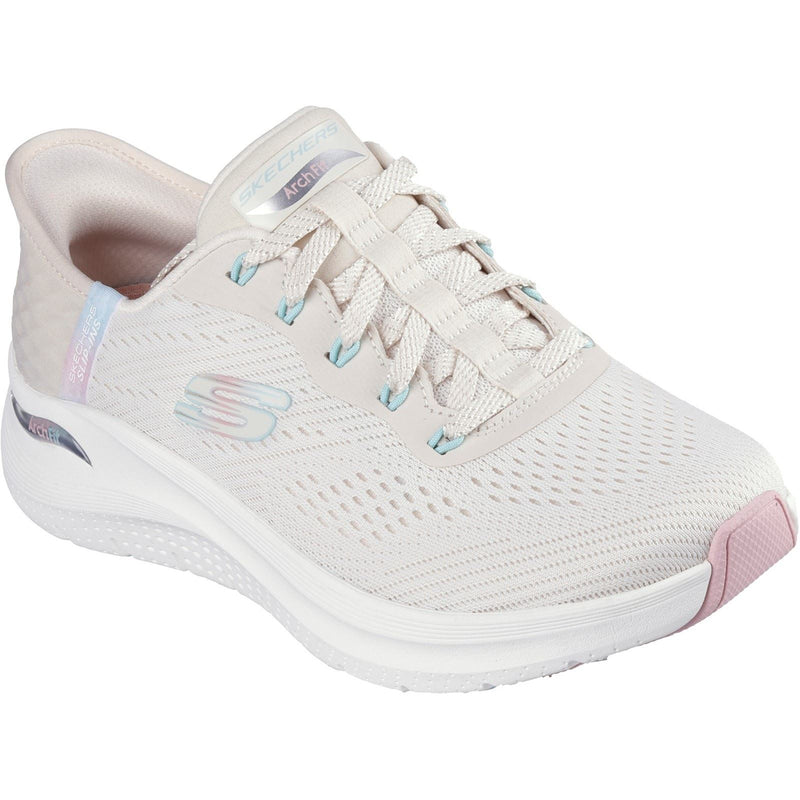 Skechers Arch Fit 2.0 - Easy Chic Textile Women's Natural/Pink Trainers