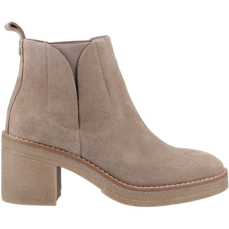 Hush Puppies Felicia Suede Women's Taupe Heeled Chelsea Boots