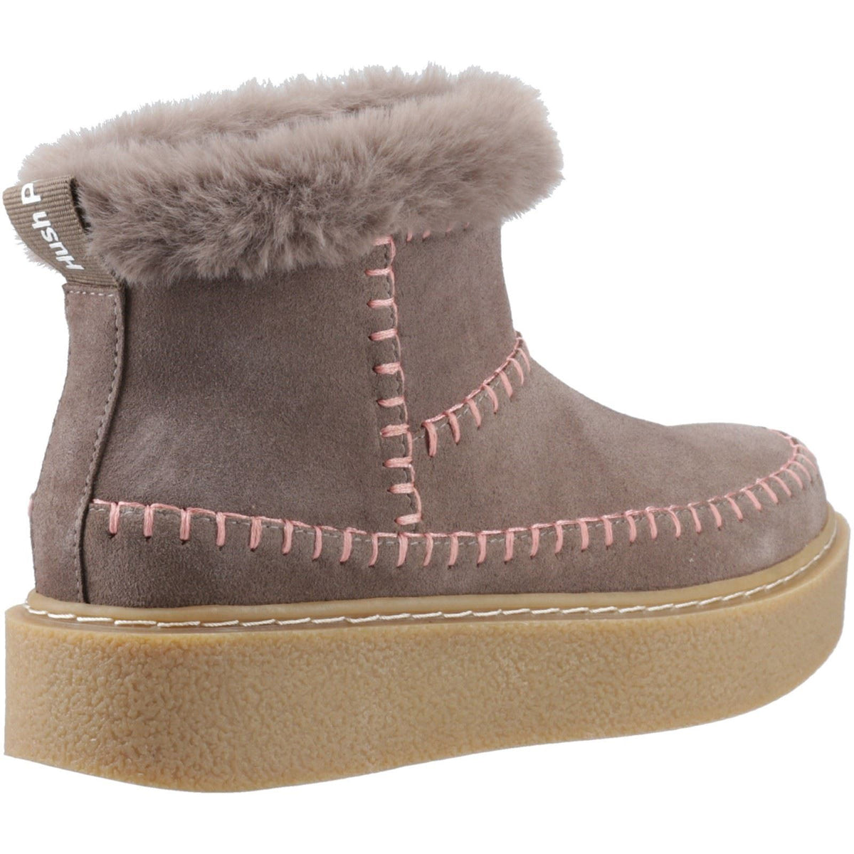 Hush Puppies Brielle Suede Women's Taupe Winter Ankle Boots