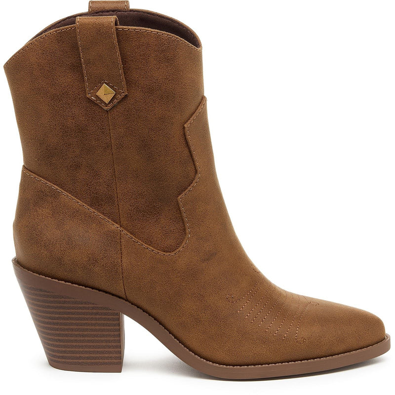 Rocket Dog Feather Synthetic Women's Walnut Heeled Ankle Boots