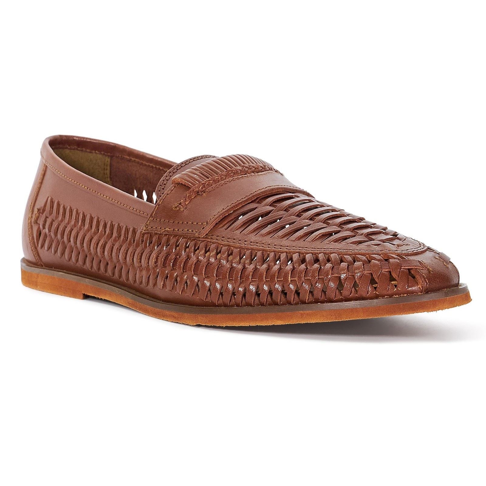 Dune Brickles Leather Men's Tan Loafers