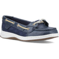 Sperry Angelfish Leather & Cotton Women's Navy Boat Shoes