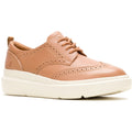 Hush Puppies Joy Leather Women's Tan Brogues Shoes