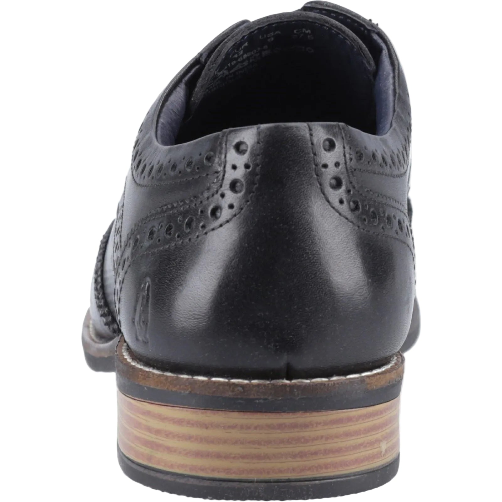 Hush Puppies Dustin Brogue Leather Men's Black Brogues Shoes