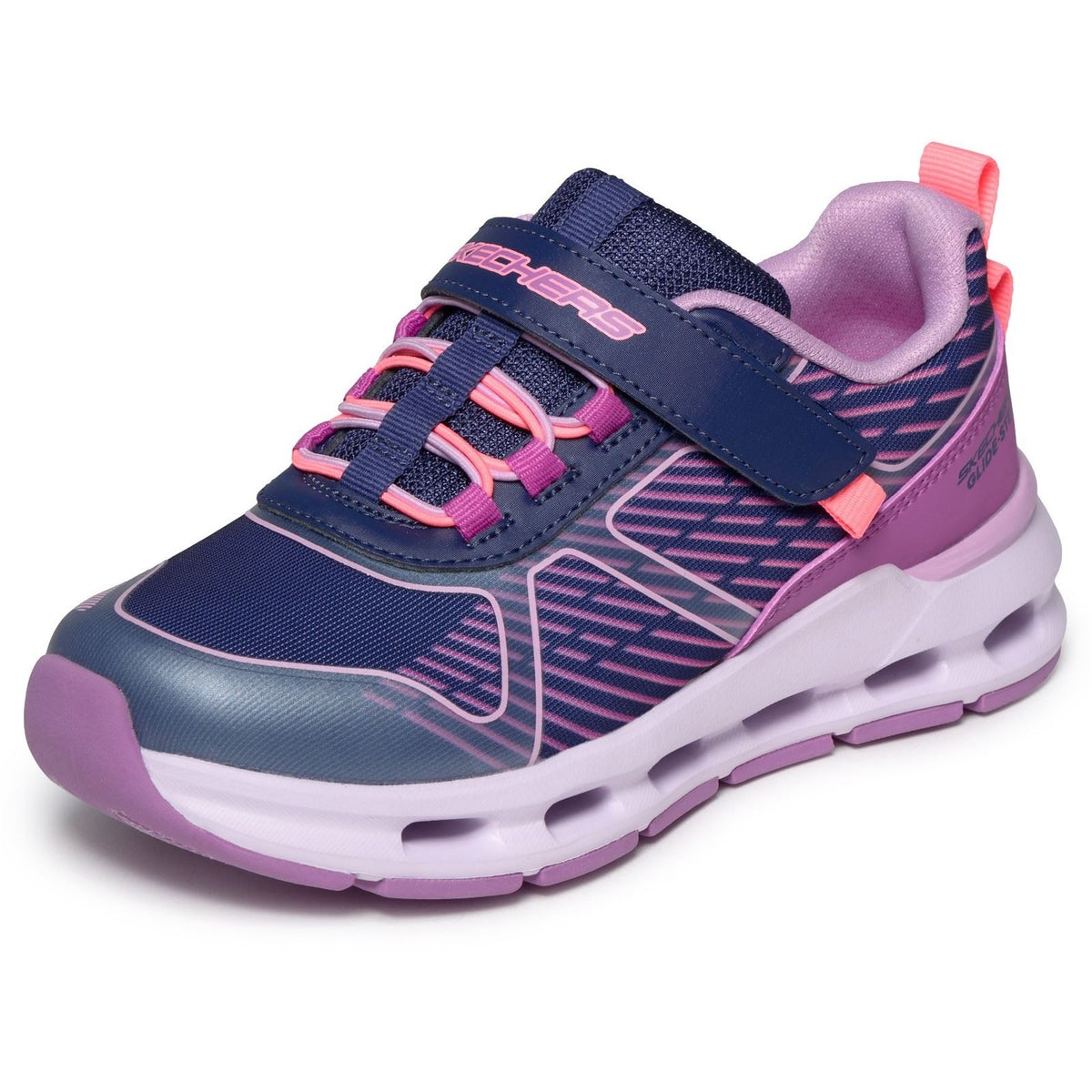 Skechers Glide-Step + Sprint Lines Kids Navy/Multi Trainers