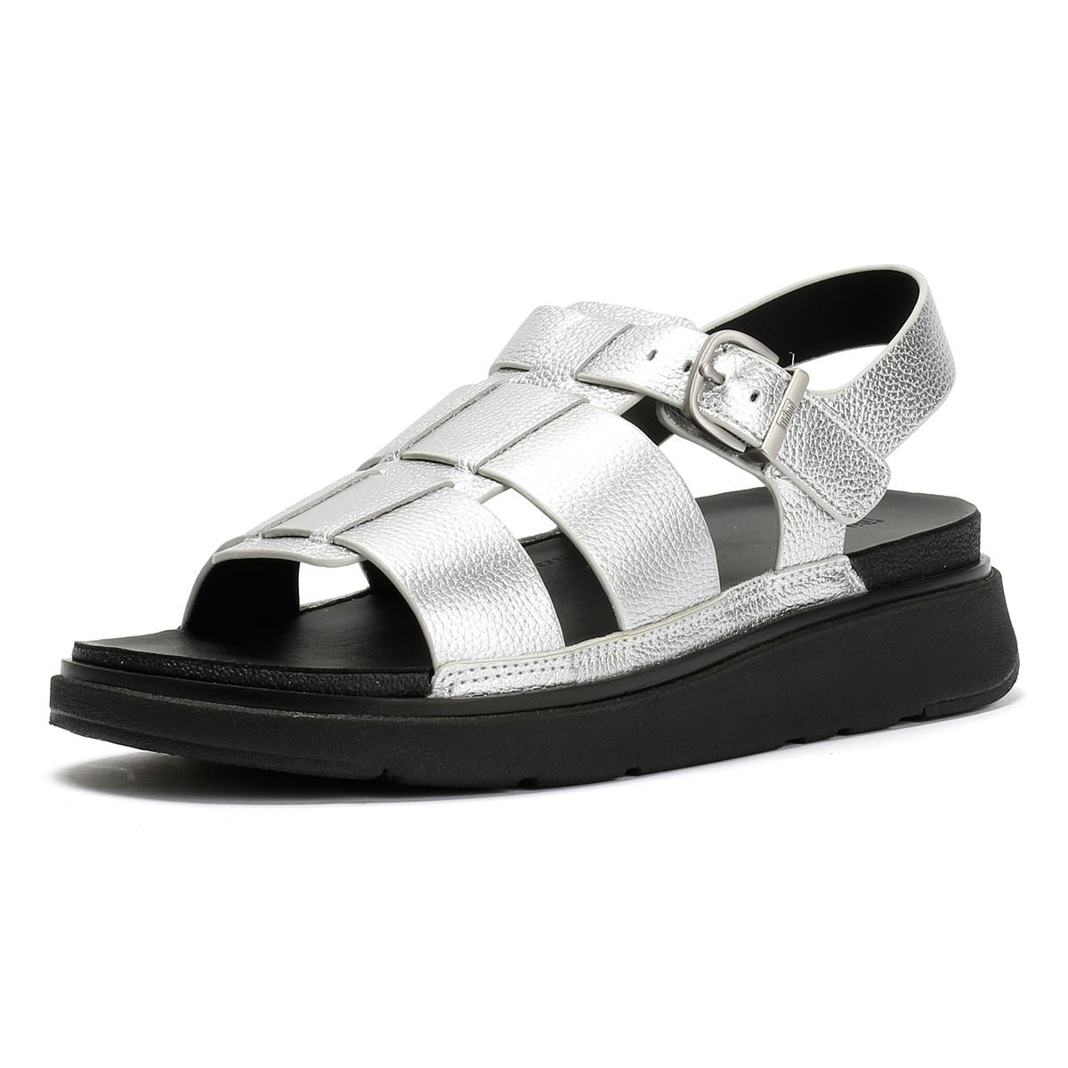 FitFlop GEN-FF Leather Women's Silver Sandals