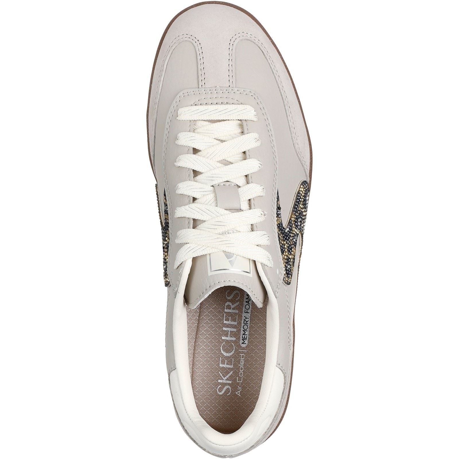 Skechers Hotshot Shimmering Spots Women's Taupe Trainers