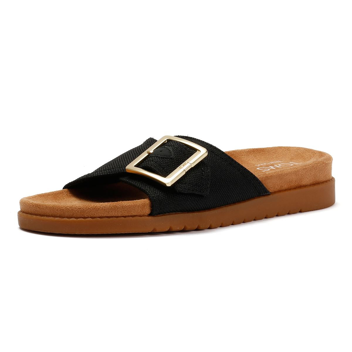 TOMS Marin Slide Canvas Women's Black Sandals