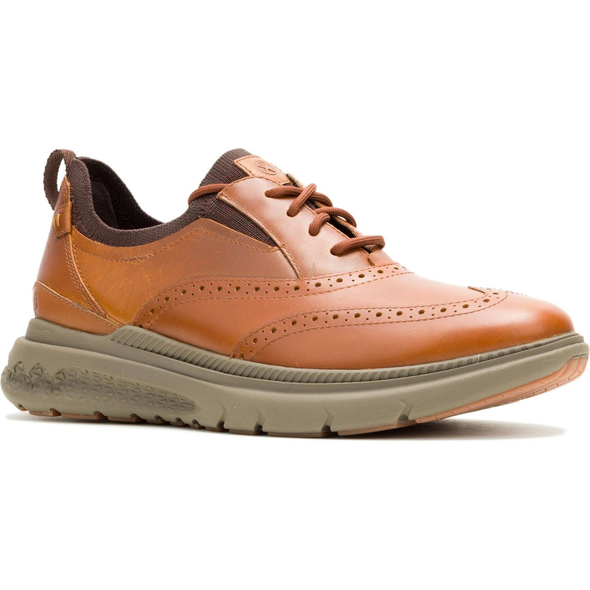 Hush Puppies Excel Leather Men's Cognac Lace-Up Shoes