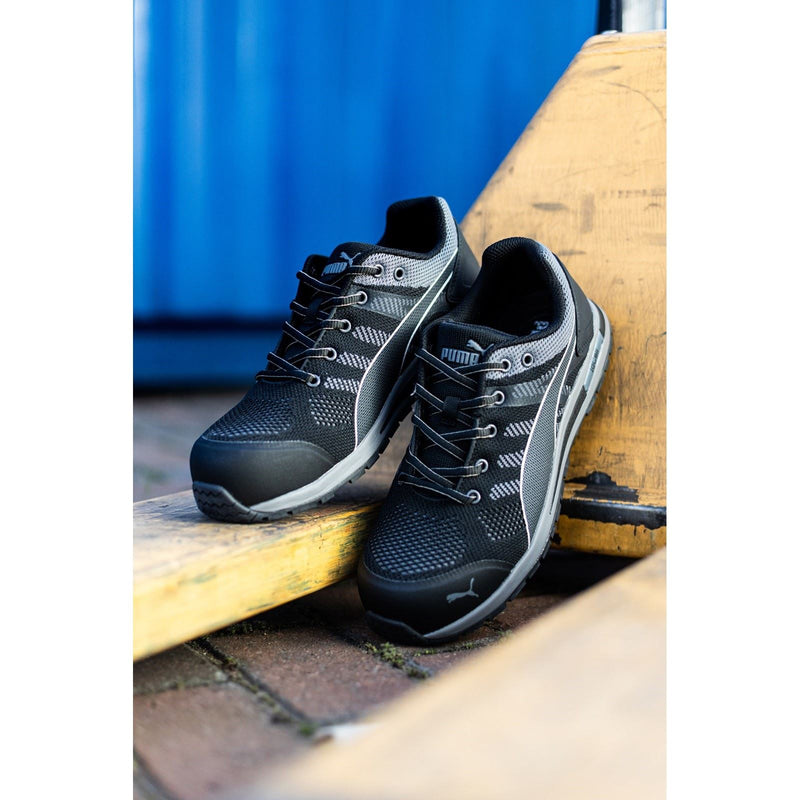 Puma Safety Elevate Knit LOW S1 Textile Black Safety Trainers