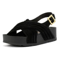 Desert Fleur Sparks Suede Women's Black Sandals