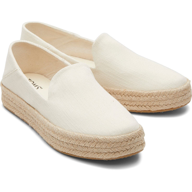 TOMS Carolina 100% Cotton Women's Natural Espadrilles