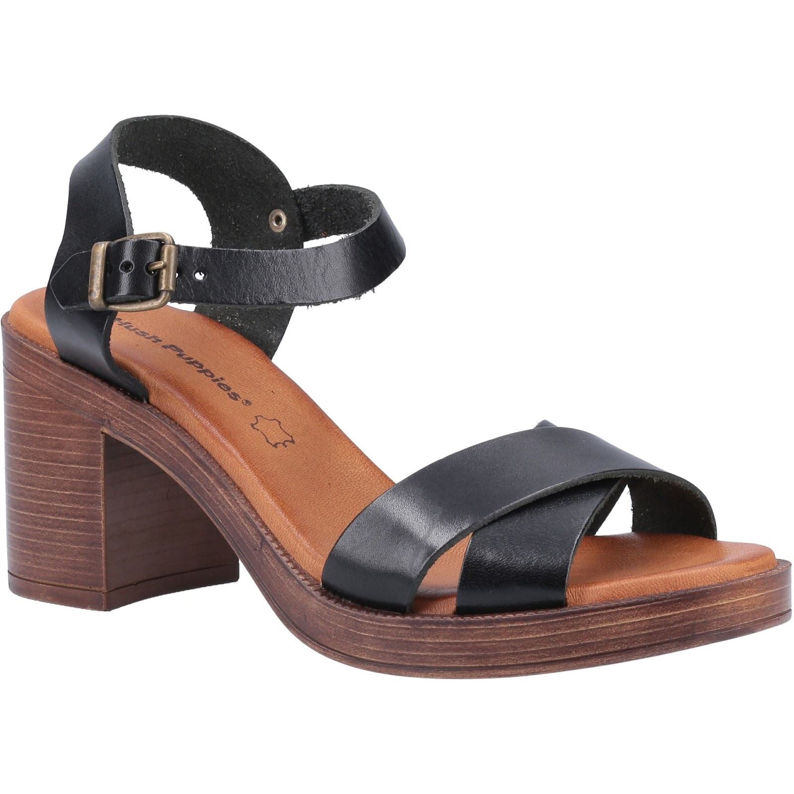 Hush Puppies Georgia Leather Women's Black Heels