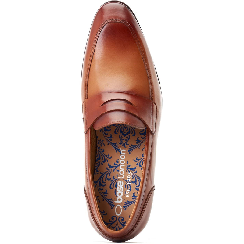 Base London Bruno Leather Men's Burnt Tan Loafers