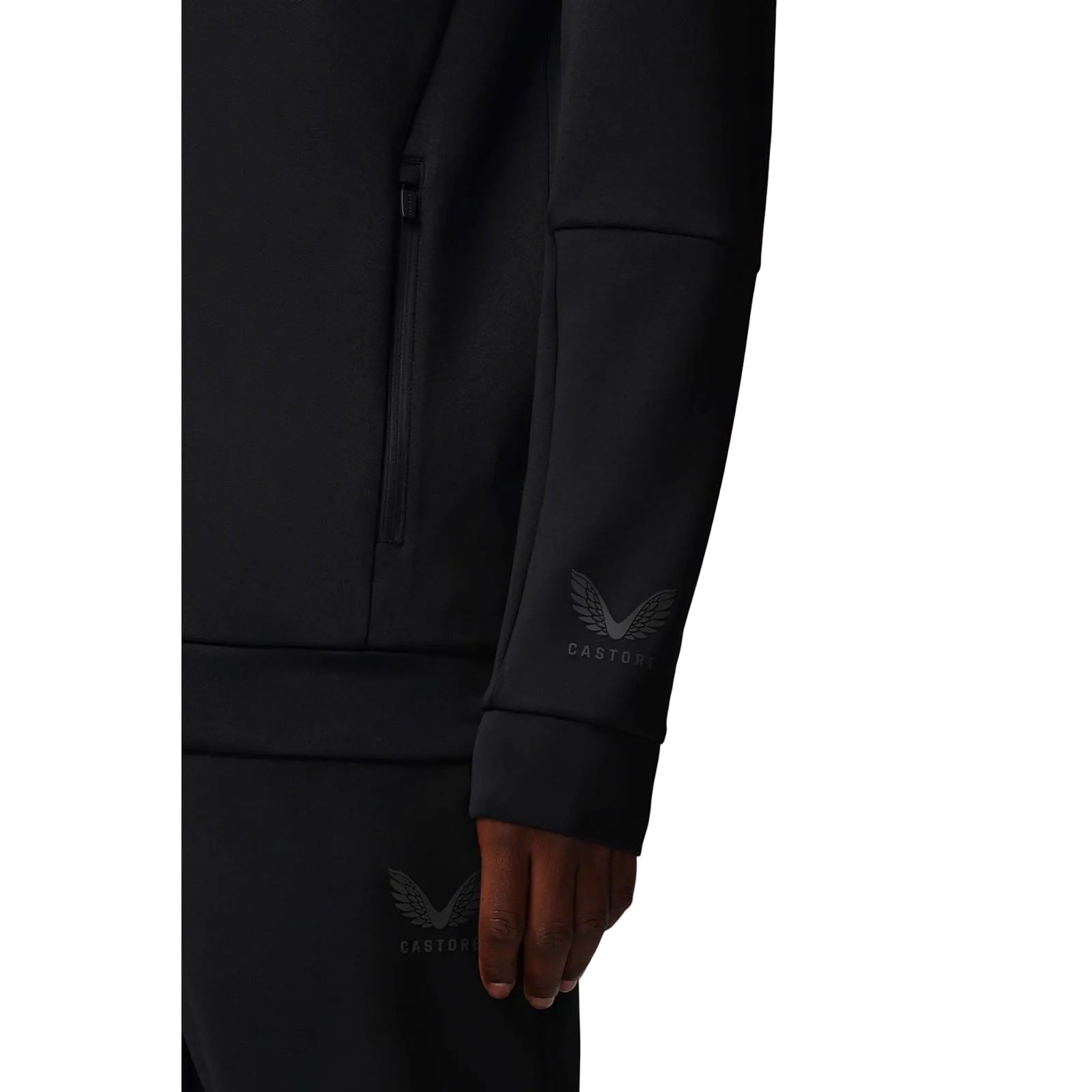 Castore Flex Full Zip Men's Black Hooded Sweatshirt