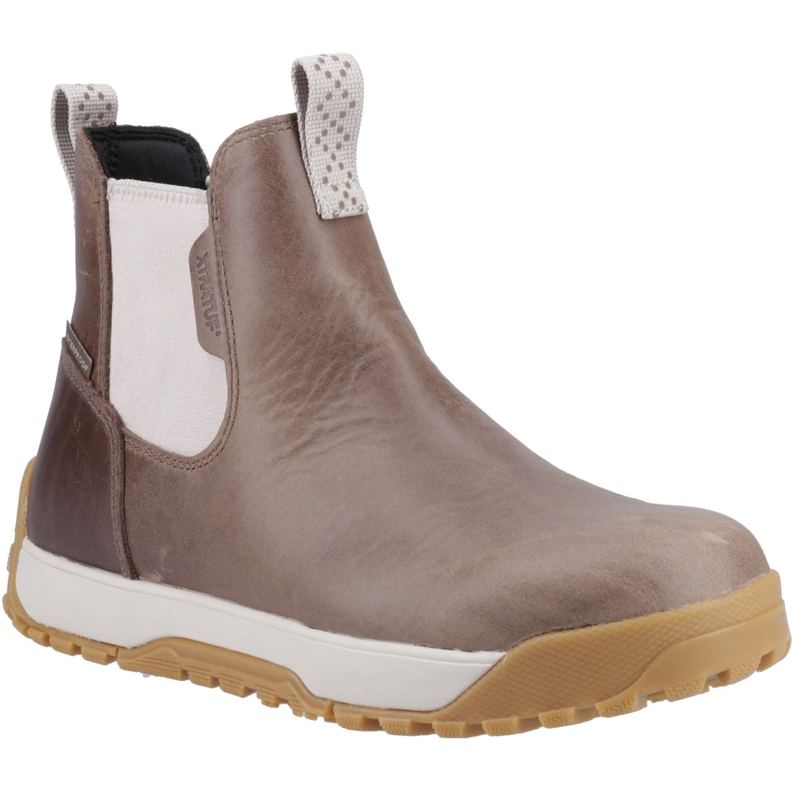 Xtratuf Ankle Deck Boot Leather Leather Women's Stone Wellington Boots